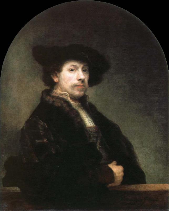 Rembrandt van rijn self portrait at the age of 34 oil painting image